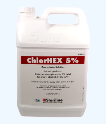 CHLORHEXIDINE GLUCONATE SOL. 5LITRE 5%