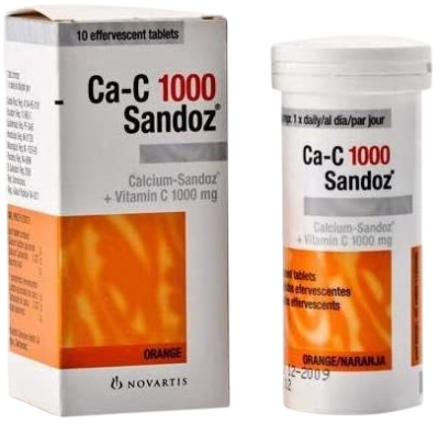 CALCIUM-C SANDOZ 1GM EFF 10`S.