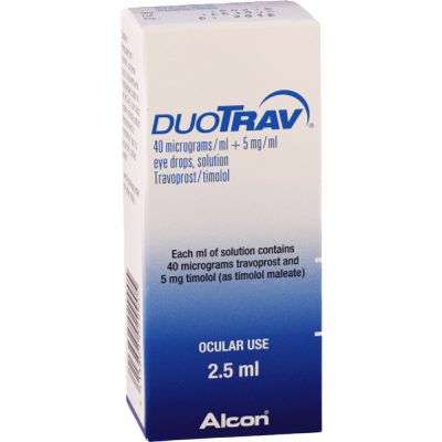 DUOTRAV EYE DROPS- 2.5ML 1`S-