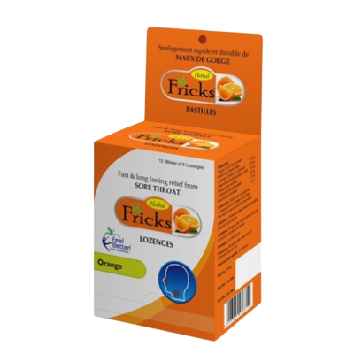 FRICKS LOZENGES ORANGE 72`S