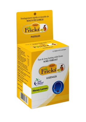 FRICKS LOZENGES HONEY and LEMON 72`S