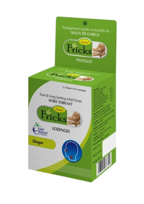 FRICKS LOZENGES (GINGER)  72`S -