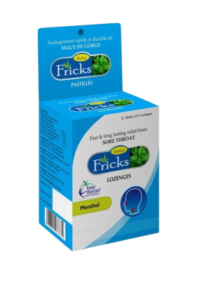 FRICKS HERBAL LOZ (MENTHOL) 72`S