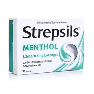 STREPSILS LOZENGES MENTHOL 36S