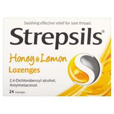 STREPSILS LOZENGES HONEY AND LEMON 24S