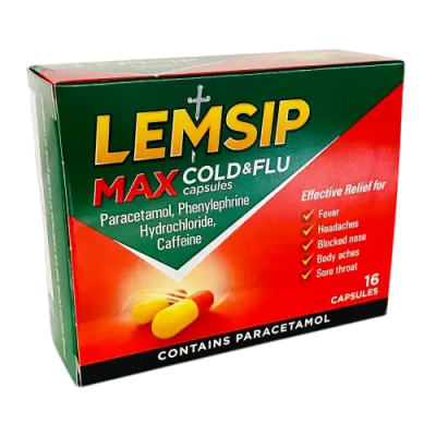LEMSIP MAX COLD AND FLU CAPSULES 16S