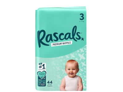RASCALS PREMIUM NAPPIES 6-11 KGs (3) 44s