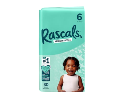 RASCALS PREMIUM NAPPIES 15-20 KGs (6) 30s