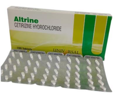 CETRIZINE ( ALTRINE) TABS 100`S 10MG