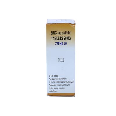 ZINC SULPHATE (ZEENK) TABS 20MG 100`S