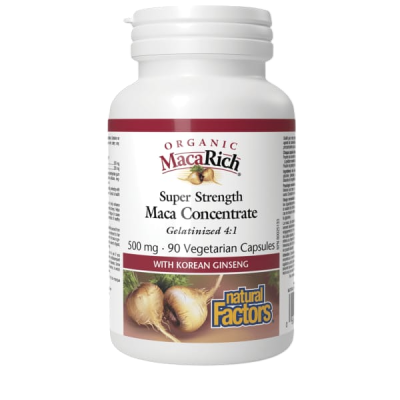 NATURAL FACTOR SUPER STRENGTH MACA CONCENTRATE 500MG 90 CAPSULES