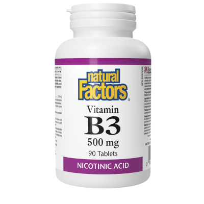 NATURAL FACTORS VITAMIN B3 500MG 90TABLETS