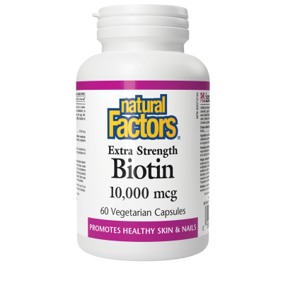 NATURAL FACTORS BIOTIN 10,000MCG 60CAPSULES(EXTRA STRENGTH)