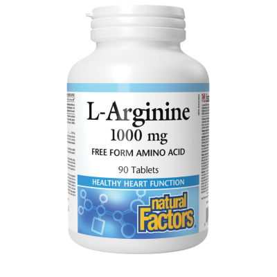 NATURAL FACTOR L-ARGININE 1000MG 90 TABLETS