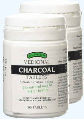 CHARCOAL TABS 100`s---UK  300MG