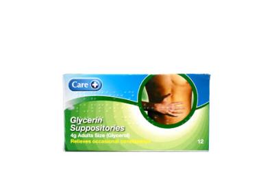 GLYCERINE SUPP.-ADULT  (4G) 12`S