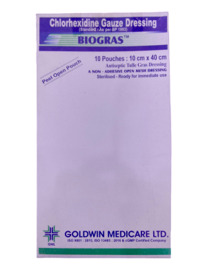 BIOGRAS ANTISEPTIC GAUZE 40CM*10CM 10s