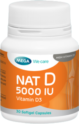 NAT D 5000IU CAPSULES 30`S